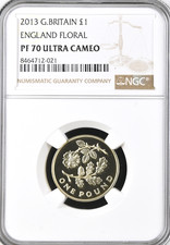 2013 £1 England One Pound NGC PF70 Proof Royal Mint Great Britain