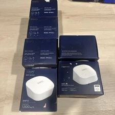 Lot of Eero 6 Dual Band Wi-Fi 6 Router Mesh System x2 N010111 and x4 J010111