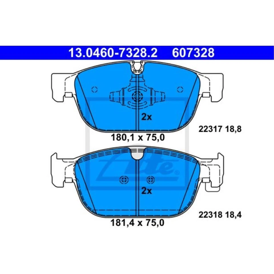 ATE Bremsbeläge Bremsbelegsatz vorne für Volvo XC60 II 246 XC90 256 - Bild 1 von 1