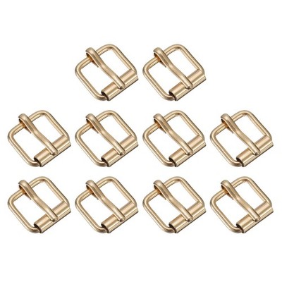 Roller buckles, 20pcs 15x12.5mm, 2.5mm thickness belt brooch buckle, gold