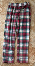 SOUTHERN TIDE PAJAMA PANTS FLANNEL RED PLAID COTTON ELASTIC WAIST SMALL KIDS