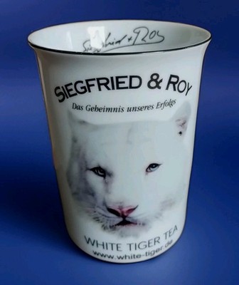 Siegfried & Roy White Tiger Tea  Porzellan Kaffeetasse Becher  Vintage Unbenutzt