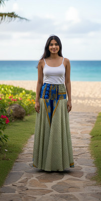Handmade Boho Palazzo Pants Flowing in Wide-Leg Divided Skirt SM