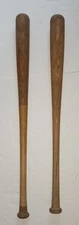2 Vintage Wooden Baseball Bats 33" & 33.5"