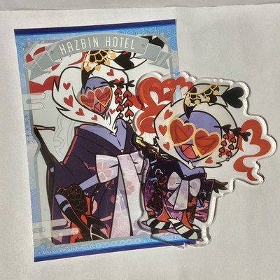 Hazbin Hotel Valentino Jumbo Kimono Card & Fan Made Acrylic w/ NO