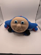 Vintage Jay Jay Jet Plane Plush Rubber Face 9 Inches Kidpower 1997 Blue AirPlane