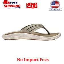 OluKai Men's Ulele Flip Flop, Clay/Mustang