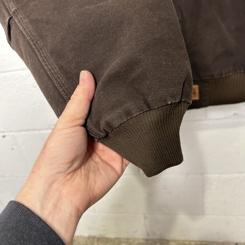 Y2K Carhartt Quilted Santa Fe Jacket “Dark Brown” J14 DKB Men’s XL - Picture 5 of 10