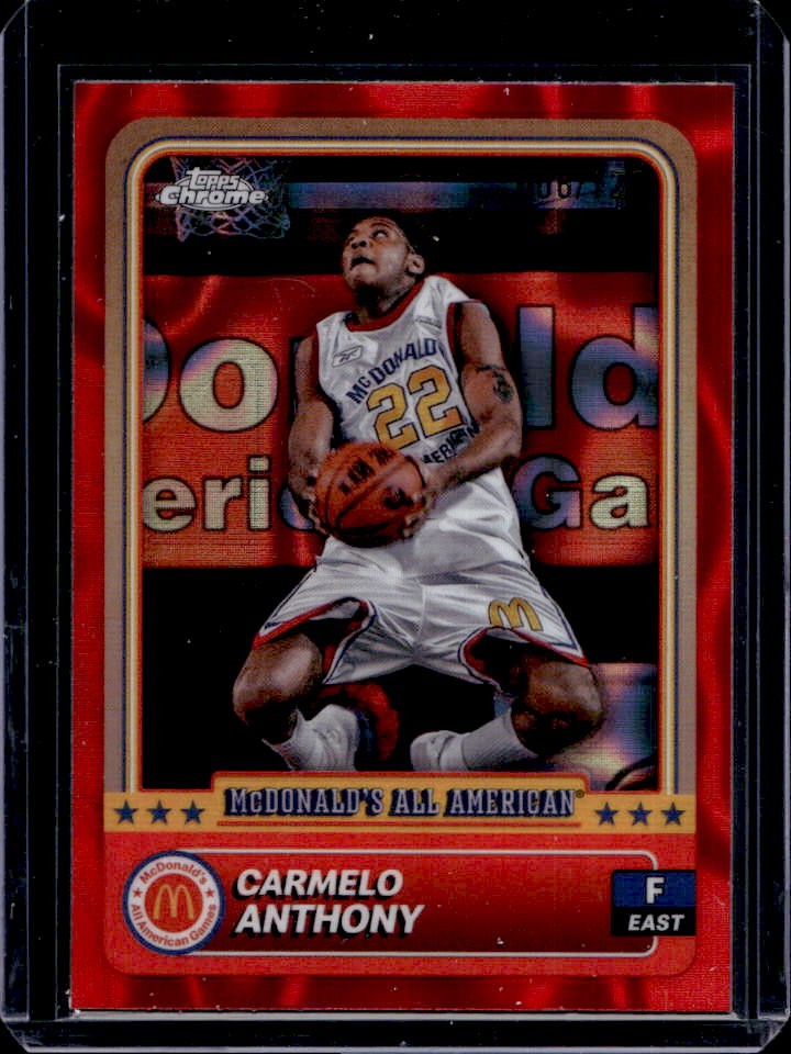 Carmelo Anthony 2024 Topps Chrome #83 Red Refractor /5 Price Guide