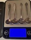 4~VINTAGE~2 WESTMORELAND & 2 WALLACE STERLING SILVER SALT SPOONS~17.93 Grams