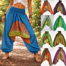 Hose Haremshose Aladinhose Sarouel Pumphose Goa Hippie Vintage Mandala Viskose