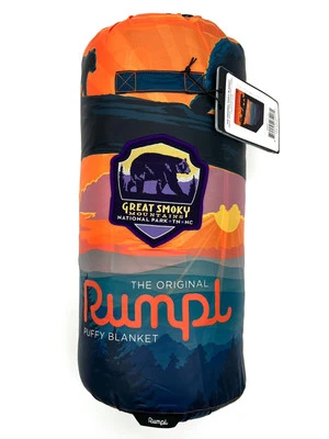 Rumpl Great Smoky Mountains National Park Puffy Blanket Limited Edit Sewn Patch