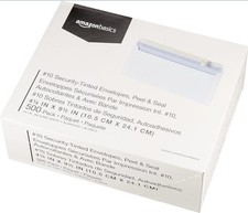 Amazon Basics 10 Security Tinted Business Peel Seal Envelopes 500 Pack