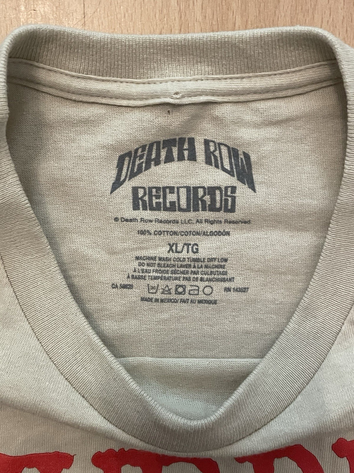FILA T shirt Snoop Dogg Death Row Records XL beige Murder Was The Case SS maglietta