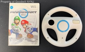 Mario Kart Wii Game and Wii Wheel Controller Accessory