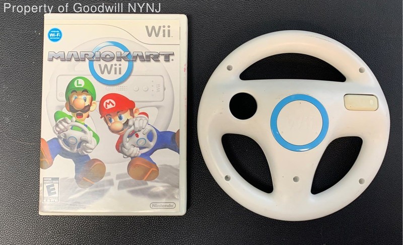 Mario Kart Wii Game and Wii Wheel Controller Accessory