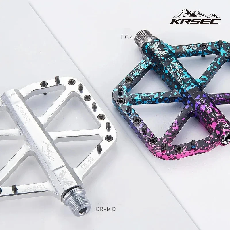 Pedales de bicicleta de aluminio ultraligeros MTB pedales de bicicleta de carretera 3 rodamientos sellados pedales Foto 4 de 4