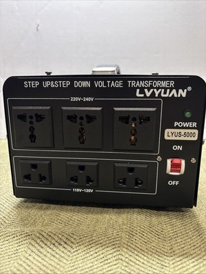 LVYUAN 5000 Watt Voltage Converter Transformer Step Up Down 110 220 240V