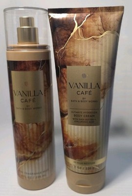 BATH & BODY WORKS Vanilla Café Body CREAM & Fine Fragrance MIST 