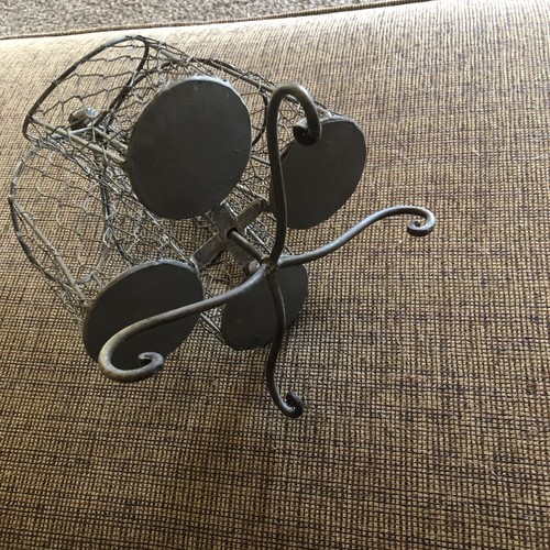 Vintage Wire Condiments Caddy Country Primitive Scroll Bottom Moveable 4 Comp - Picture 5 of 8