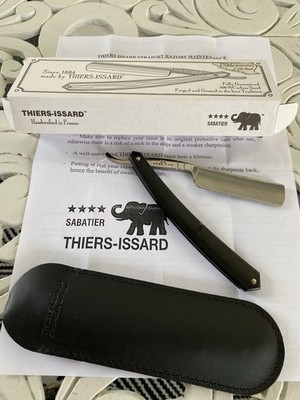 Carbonsong C135 Steel Thiers Issard France Art Shaving Taos Straight Razor box