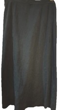 VTG Talbots Maxi Stretch Skirt 12P Forest Green Back Slit Modest Tradwife Church