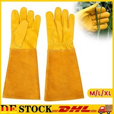 2X Rosenhandschuhe Gartenhandschuhe, lange Stulpe Stachelschutz Dornenschutz DE