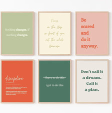 Office Wall Art Motivational Posters Inspirational Quote Canvas Wall Decor Offic
