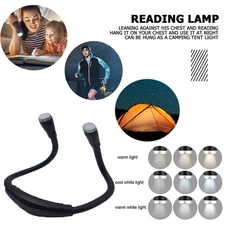 USB Rechargeable LED Neck Light Book Light for Reading in Bed Crafting Camping
