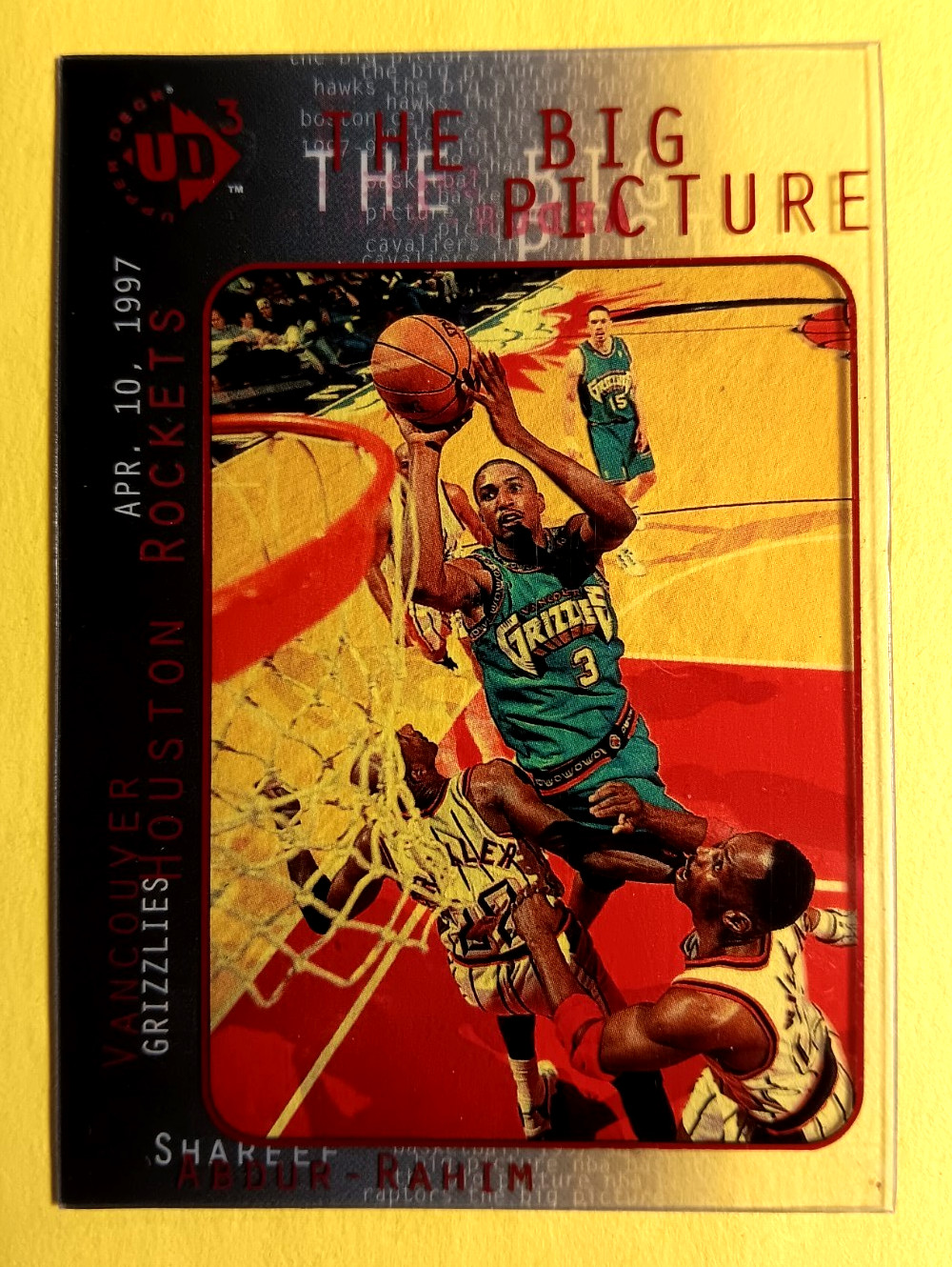 1996-97 Upper Deck UD3 #53 Shareef Abdur-Raheem The Big Picture Acetate ROOKIE
