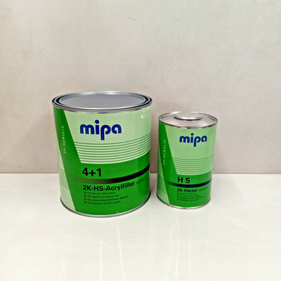 Mipa 4+1 Black Acrylfiller HS 2K High Build Primer Filler 3L + 1L Härter Set