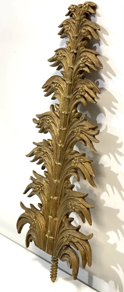 Antiguo bronce dorado francés P.E. Montaje Guerin Palm Ormolu Foto 4 de 4