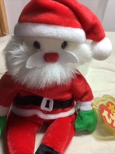 Ty Beanie Baby Weihnachtsmann 1998 Plüschtier ~ New Old Stock mit Display Zylinder ~ Etikett - Bild 11 von 18