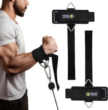 Fitness Wrist Straps for Weightlifting and Cable Machines - Premium Padded Wrist