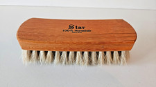 STAR made in Brazil Brazil Shoe Brushes horsehair Wood handle 7" long