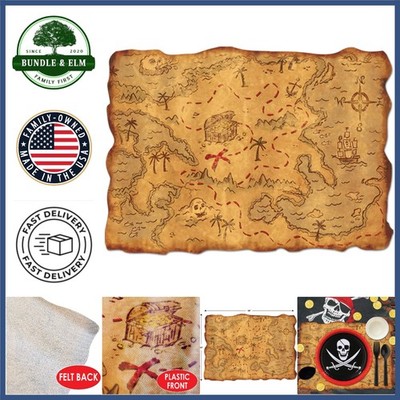 Plastic Treasure Map for Themed Parties, Events, and Theatrical Productions