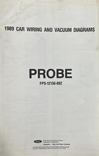 1989 Ford Probe Factory Foldout Wiring Diagram 89 Electrical Schematic Original 