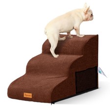 Dog Stairs for Small Dogs, 3-Step Non-Slip Foam Pet Steps for Couch Bed