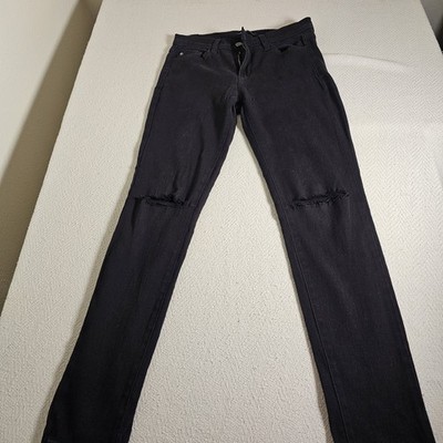 Kancan Black Distressed Jeans Skinny 30 Style BK1025 Made In USA