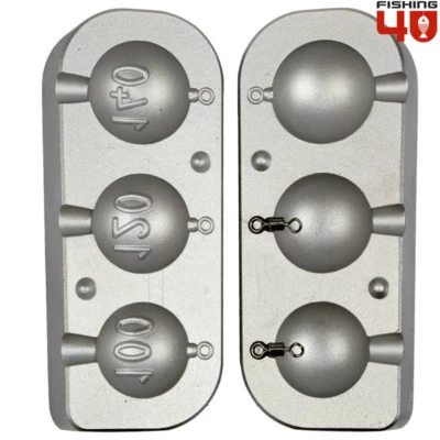 FISHING4U Molde de plomo de bola de cañón 100-120-140 g_pesca de costa_pesca de barco_pesca de carpa