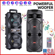 6000W Dual 6.5" Portable Bluetooth Speaker Woofer Heavy Bass Sound Party System