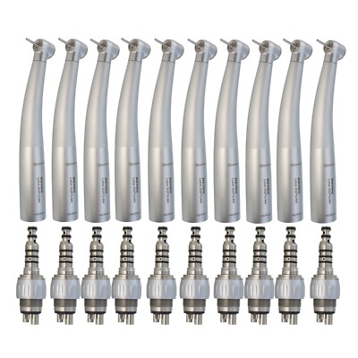 10Pcs BEING Dental High Speed Handpiece Mini & Coupler 4 Hole For KaVo MULTIflex