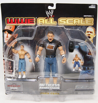 WWE - WWE All Scale - Serie 1 - John Cena 3-Pack - ca. 5cm, 10cm & 17cm