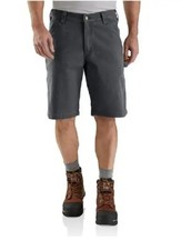 Carhartt  Men's Rugged Flex Relaxed Fit Canvas Utility Work Short, Gray Size 38