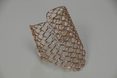 NEW Alexis Bittar Pink Rose Goldtone Barbed Link Cuff Bracelet - 第 10/10 張圖片
