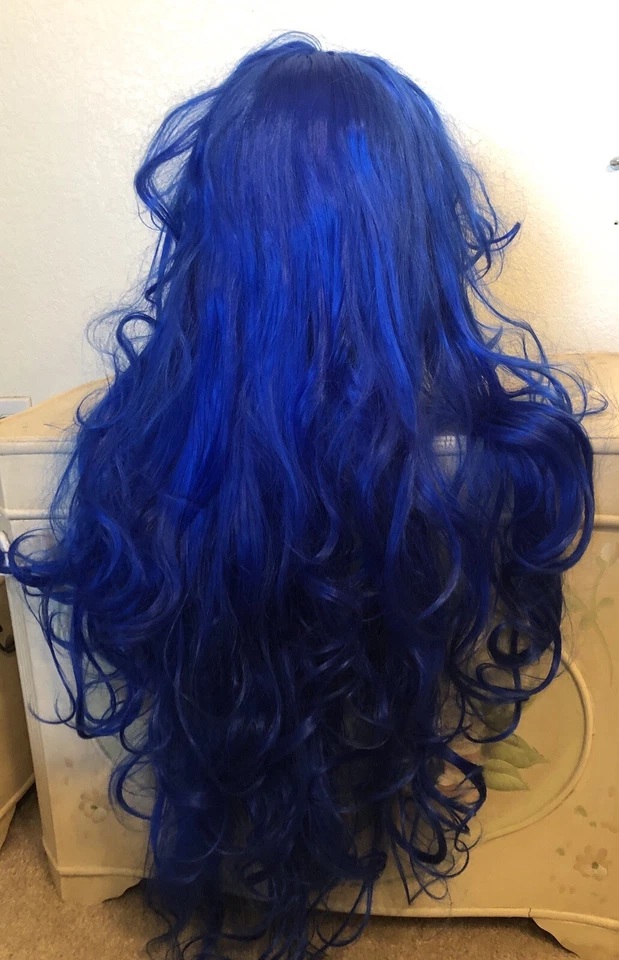 Peluca Azul Katy Perry Halloween Estrella del Pop Celebridad Juegos con disfraces Anime Mujer’s 32 pulgadas Foto 2 de 4