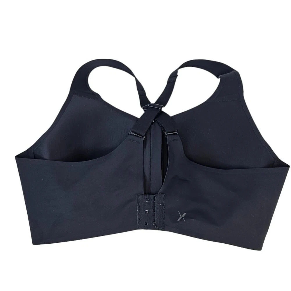 Knix Catalyst Zip Front Sports Bra Black Size 8 / 40 D,DD,DD 42 D