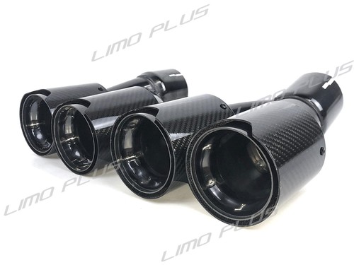Carbon Fiber Exhaust Tips For BMW G30 530i 540i M Sport Muffler Pipes 2017-2023 - Picture 5 of 10