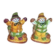 Vintage Scarecrow Salt And Pepper Shakers- K-Mart Brand Fall Farmhouse
