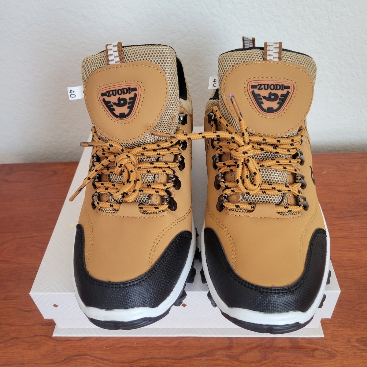 ZUODI Men's Skid Resistant Lightweight Outdoor Hiking Shoes Size 9